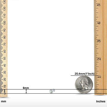 Stud Earrings Lab Created White Opal 925 Sterling Silver (6mm)